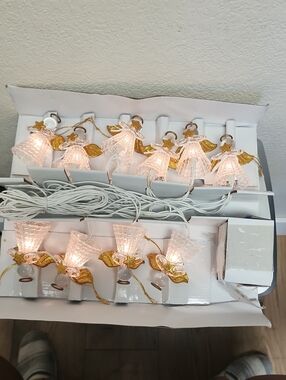 AVON VINTAGE ANGEL CHRISTMAS GARLAND STRING LIGHTS. NEW!